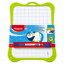 Ardoise blanche effaçable à sec Maped avec quadrillage