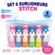 Set de 6 surligneurs colorés au design ludique