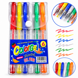POCHETTE DE 6 Stylo en gel à paillettes