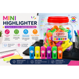 Mini surligneurs BEST aux couleurs vives et éclatantes