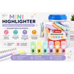 Mini surligneurs BEST aux couleurs pastel douces et tendance