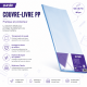 Couvre-livre PP Purple transparent et souple 50pieces