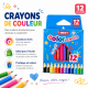 Crayons de couleur BEST  boîte de 12 couleurs