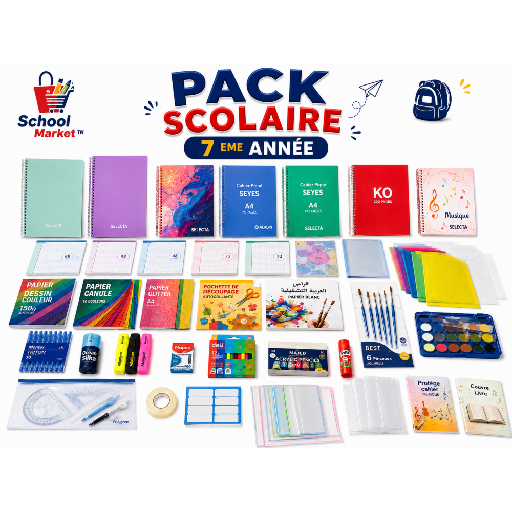 pack scolaire 7 eme annee