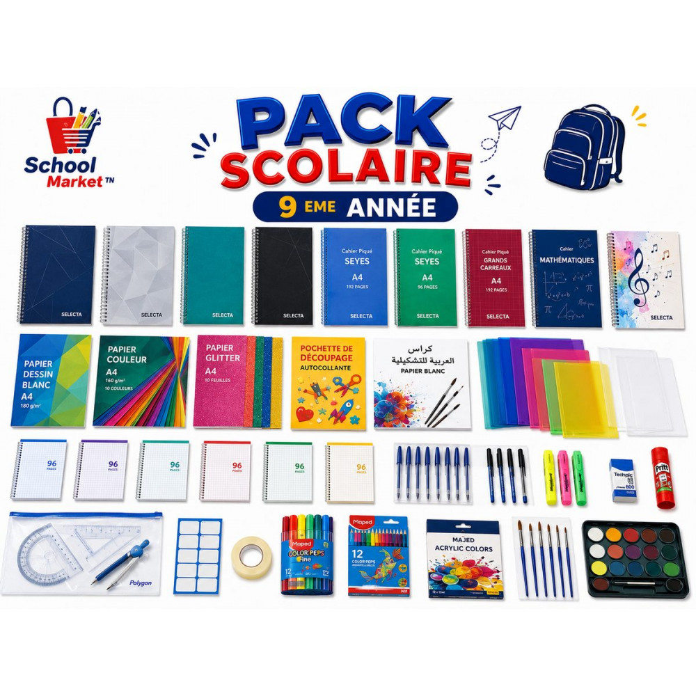 pack scolaire 9 eme annee