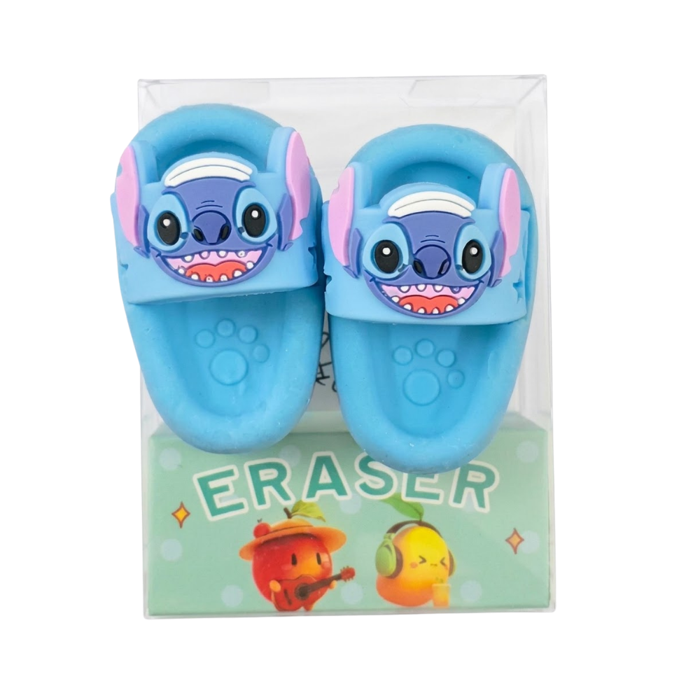 Gomme fantaisie bleue au design cartoon