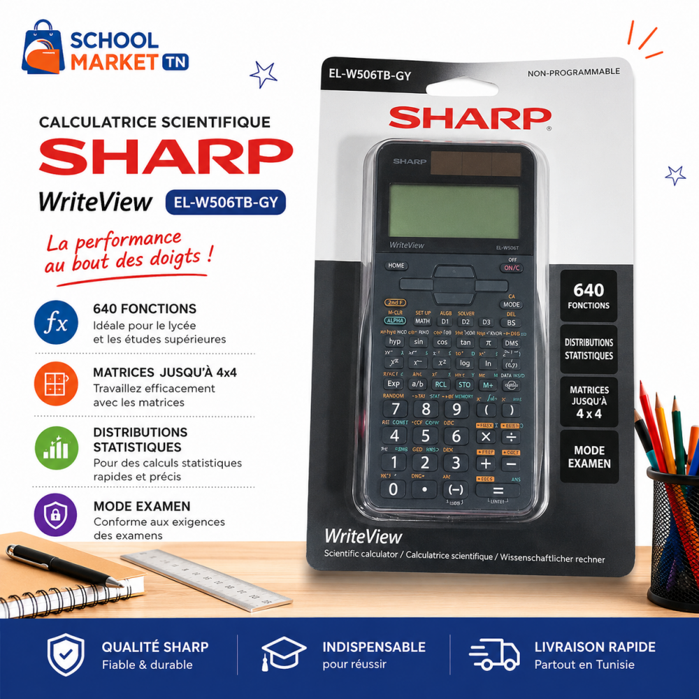 Calculatrice scientifique Sharp EL-W506T