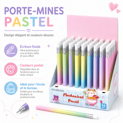 Porte-mines pastel au design élégant et tendance