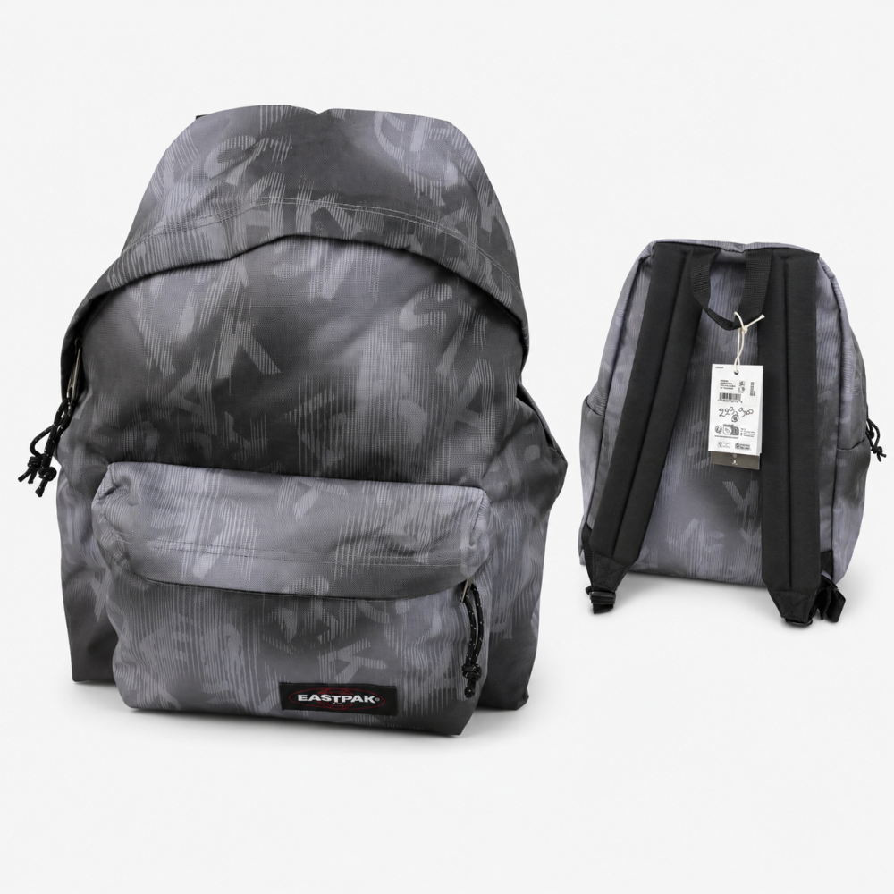 Sac à dos Eastpak gris à motifs au design moderne
