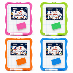 Tableau scolaire 2 en 1 à double face avec cadre coloré