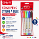 Pack de 6 stylos à bille Krish Pens aux couleurs assorties