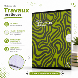 cahier travaux pratiques piqué 96 pages