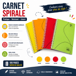 CARNET INTEGRAL  YAMAMA 100P AVEC COUVERTURE PLASTIQUE 5/5