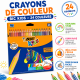 Crayons de couleur BIC Kids Evolution Stripes  24 couleurs