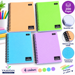 Carnet à spirale Yamama Papeterie au format 11 × 16 cm