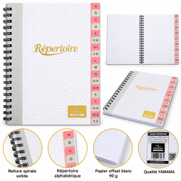 Carnet Répertoire YAMAMA 96 pages au format 17 × 22 cm