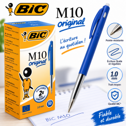 Stylo bille BIC M10 Original bleu