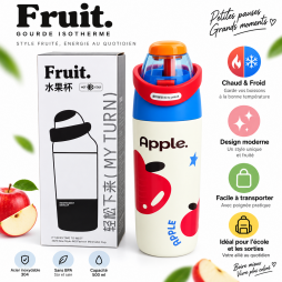 Gourde enfant Apple au design moderne et coloré