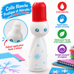 Colle blanche WHITE GLUE au design original et amusant