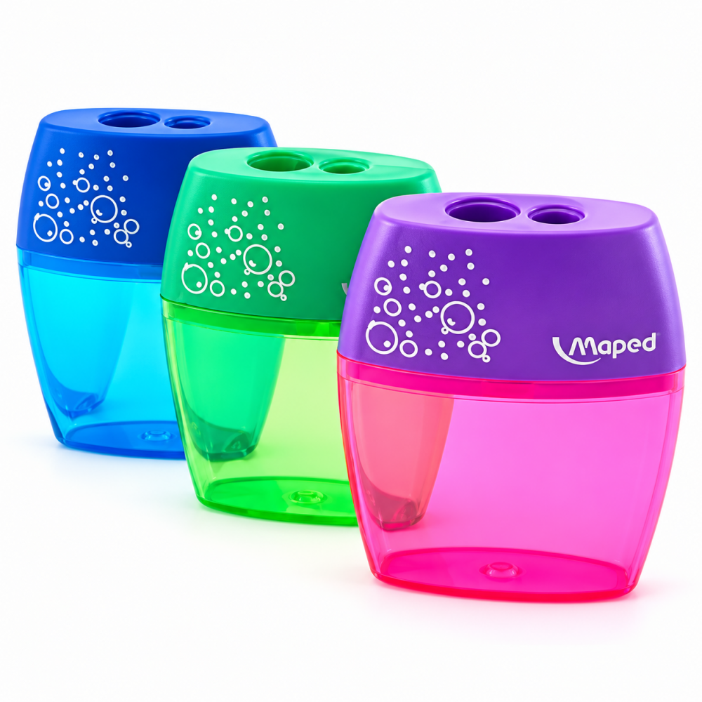Taille-crayon Maped double trou avec réservoir transparent