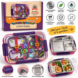 Boîte à lunch Back to School en acier inoxydable SUS 304