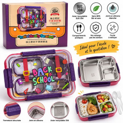 Boîte à lunch Back to School en acier inoxydable SUS 304