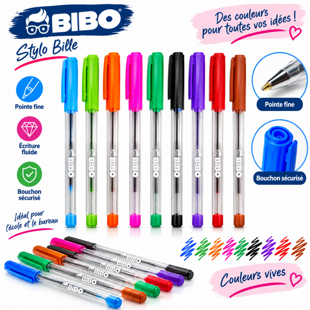 Stylo bille BIBO X-Pen multicolore