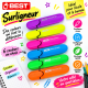 Surligneurs BEST  6 couleurs vives pour école et bureau